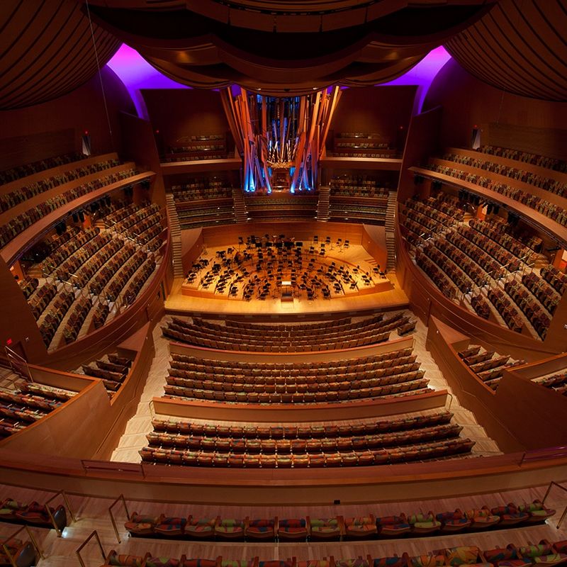 A concert hall describing room acoustics